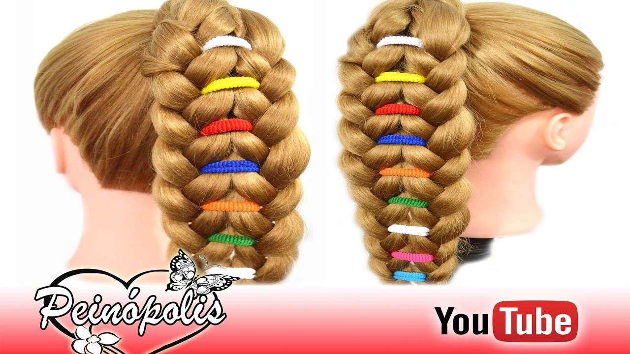 Peinado Para Niña Facil Y Rapido De Hacer Con Ligas Y Coleta Con Trenzas Peinado Para Niña Facil Y Rapido De Hacer Con Ligas Y Coleta Con Trenzas