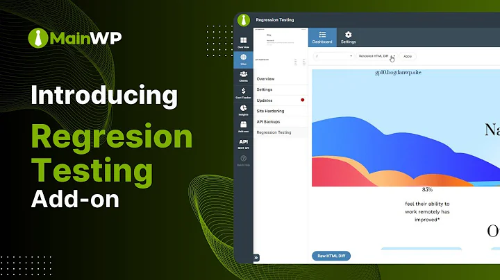 Introducing Regression Testing - Spot Website Changes Fast with MainWP Regression Testing