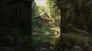 🌿Woodland Haven: A Serene Escape by the Stream on a Summer Day #shorts #nature #relaxingsounds