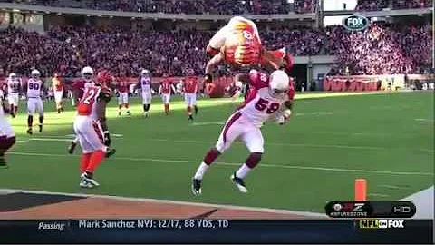 Jerome Simpson Front Flip Over A Defender Into The Endzone (12/24/11)