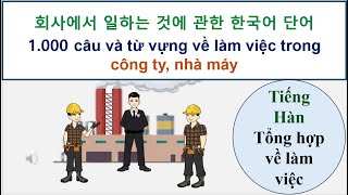 1.000 câu và từ vựng về làm việc trong công ty, nhà máy: 회사에서 일하는 것에 관한 한국어 단어