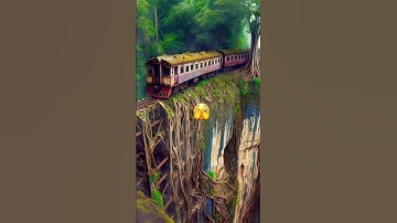 Ai Nature Exploration | train is so beautiful video #shortvideo #aiart #nature #exploration #jungle