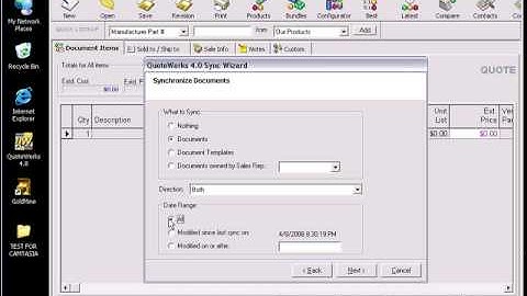 Database Rollout And Document Sync in QuoteWerks
