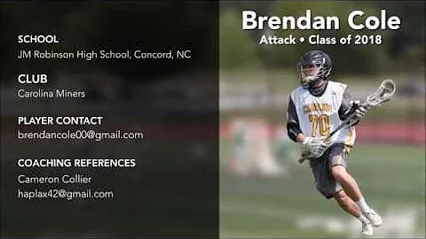 Brendan Cole 2016 Hogan's Hershey Lacrosse Tournament Highlights Co 2018
