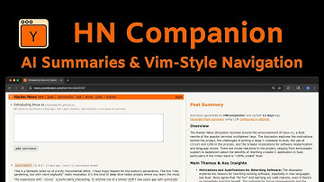 Hacker News Companion - Chrome Extension Demo v1.5.0