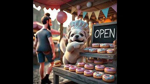 This dog opened his own donut shop. #ai #aidog #dog #fypツ #fyp #donutshop #donuts