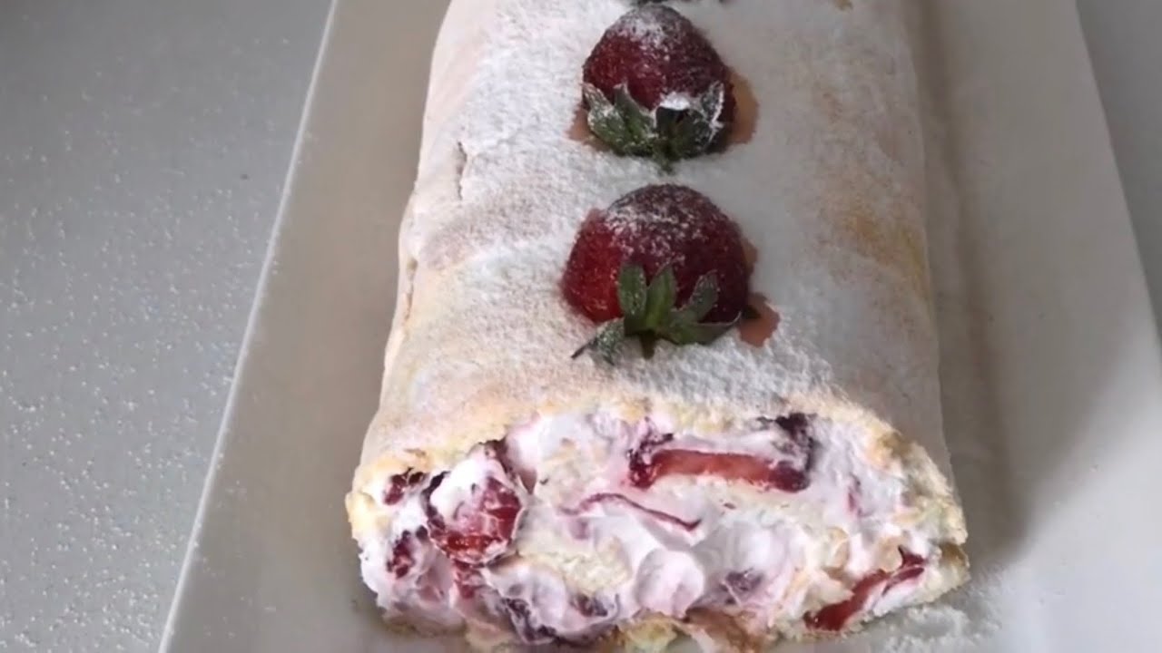PAVLOVA tarifi🩰🍓🍓🍓 Pavlova Rulo Pasta YouTube