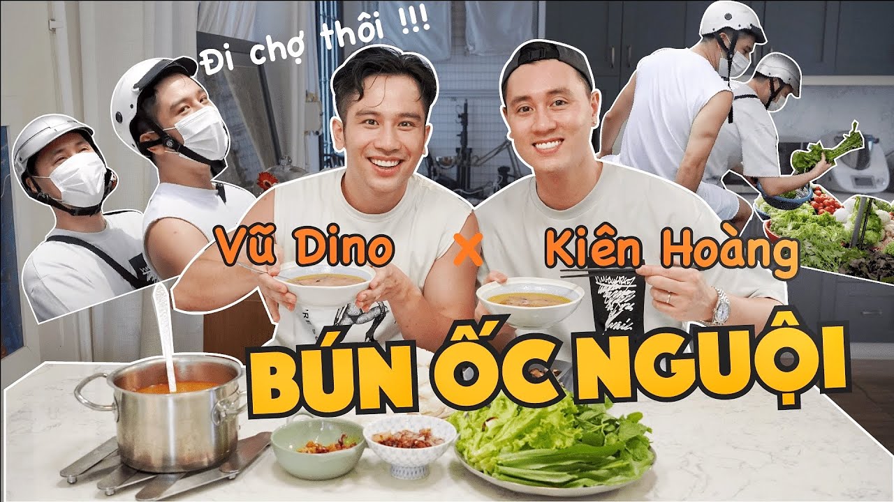 Hướng dẫn Cách nấu bún ốc hà nội – Cùng Bố Cam (Kiên Hoàng) đi chợ và nấu BÚN ỐC NGUỘI Hà Nội thanh mát  // Dinology