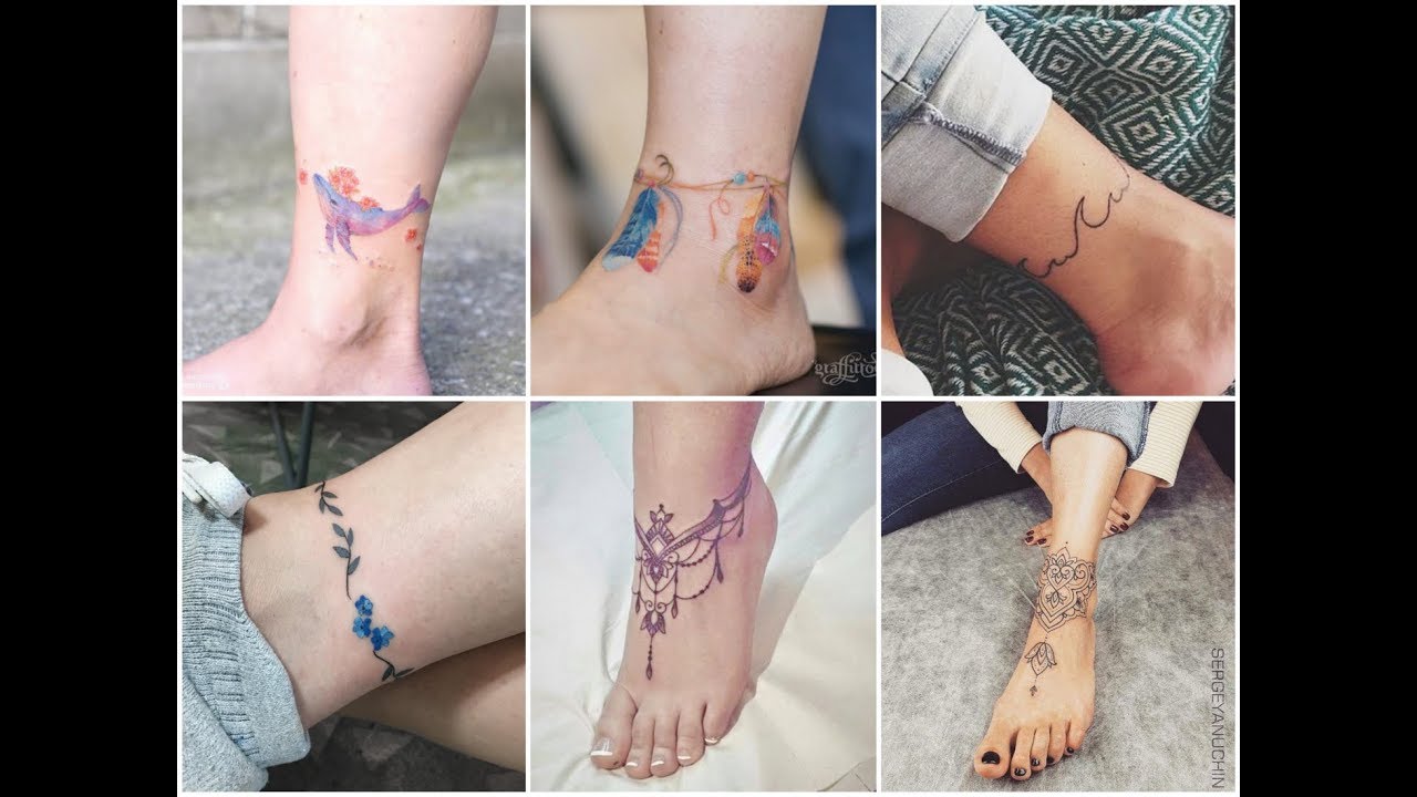 50 Gorgeous Ankle Bracelet Tattoo Design Ideas - YouTube