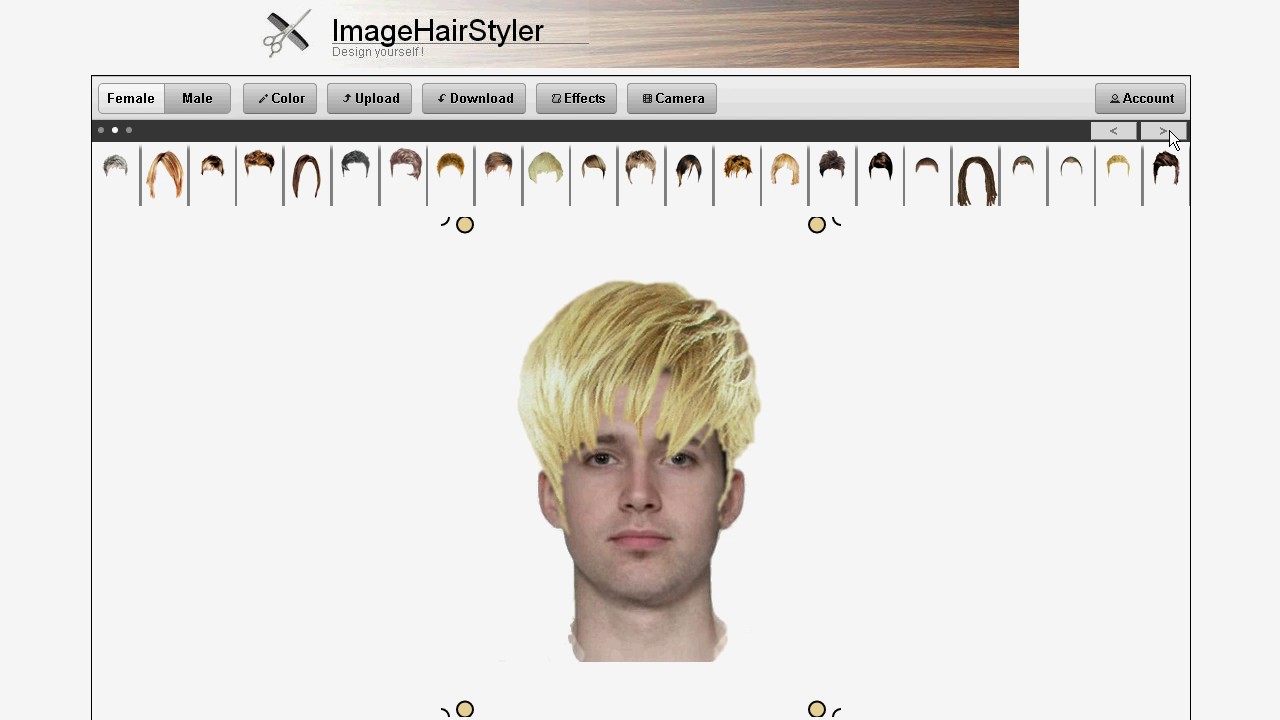 male virtual hairstyles online - imagehairstyler - youtube