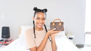 Whats in my @Louis Vuitton nano speedy bag!! This small is tiny but fi, nano  speedy lv