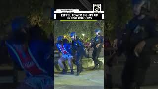 Eiffel Tower lights up in PSG colours after Champions League win