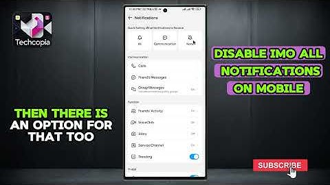 how to disable imo all notification on mobile