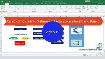 Como crear tu App de Facturacion e Inventario en Excel Basico - Video 19