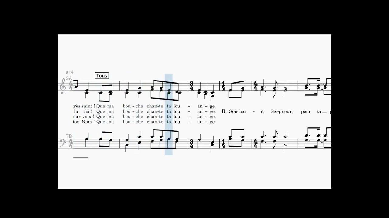 Que Ma Bouche Chante Ta Louange Partition Pdf www.youtube.com