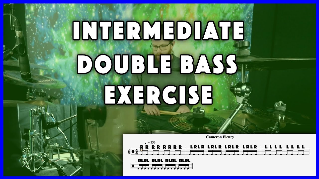 Intermediate Double Bass Drumming Exercise - Drum Lesson - YouTube