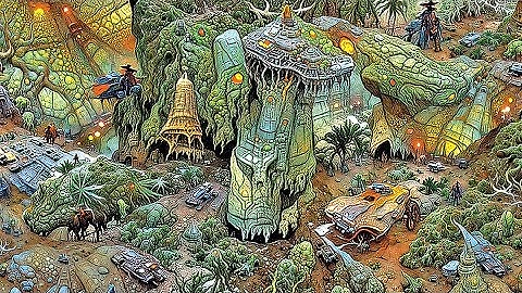 Alien Jungle City - AI generated animation with Pytti in 4k/60fps