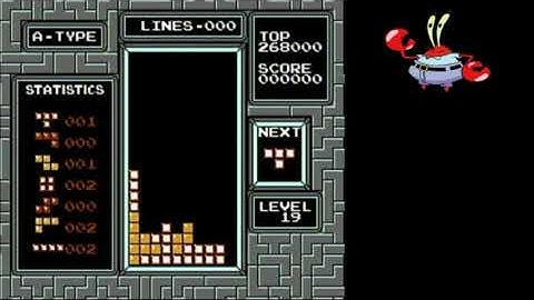NES Tetris Level 19 Maxout - 1,021,200