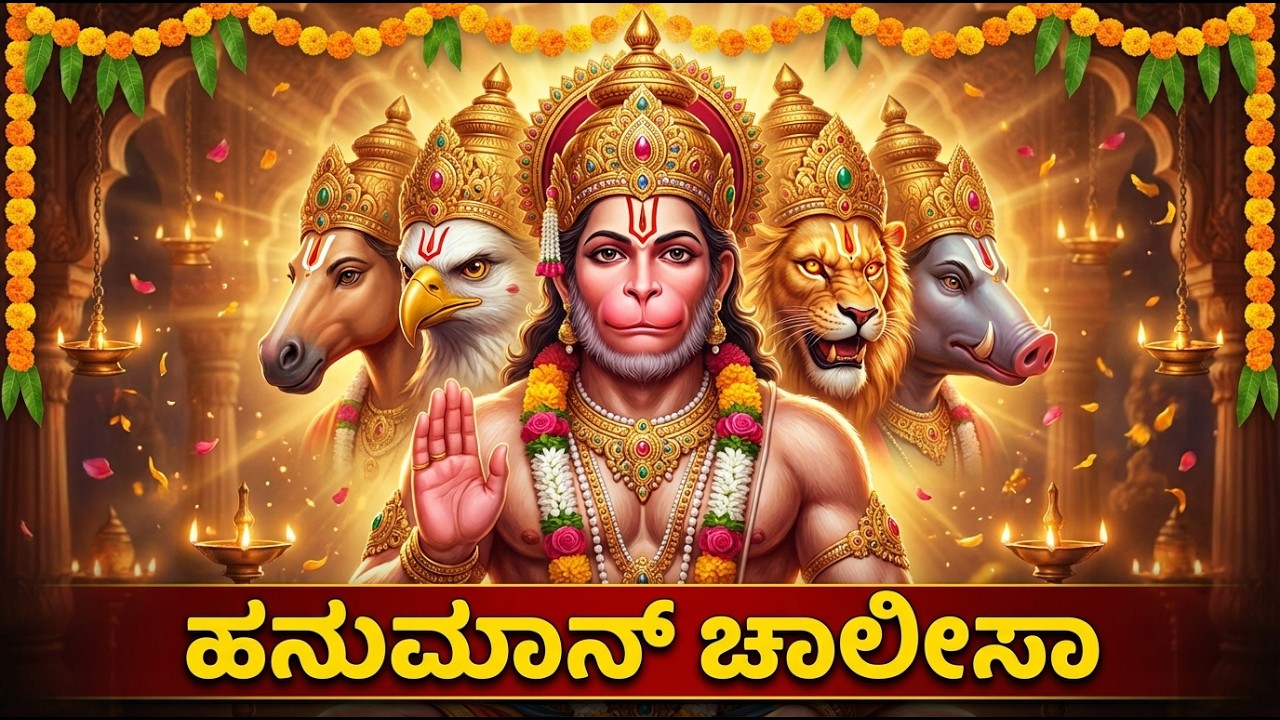 ಹನುಮಾನ್ ಚಾಲೀಸಾ | Hanuman Chalisa Kannada | Lord Hanuman Kannada Bhakti Songs