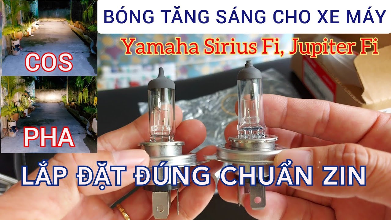 Bóng Đèn Pha Tăng Sáng Cho Xe Yamaha Sirius Fi, Jupiter Fi Lắp Đặt ...