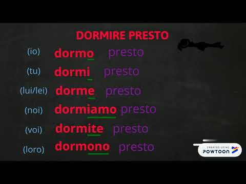 La conjugaison des verbes au présent de l&rsquo;indicatif en italien