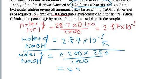 Back Titration Calculations from www.ChemistryTuition.Net