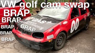 Putting a massive cam in a VW golf race car. It sounds RIDICULOUS