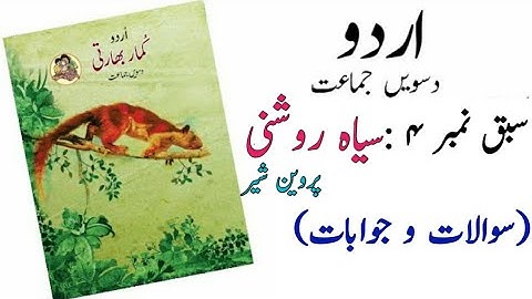 class 10 urdu chapter 4 question answer | 10th class urdu chapter 4 question answers