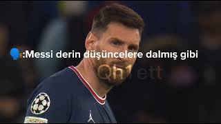 Messi derin düşüncelere dalmış gibi Resimi