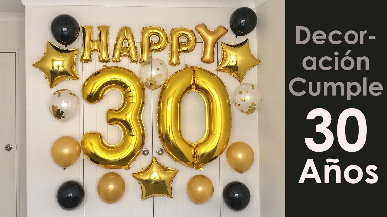 Decoraciones de cumpleaños número 30 para él y hombres, columna de globos  de 30 cumpleaños para decoraciones de fiesta de 30 años y decoraciones de