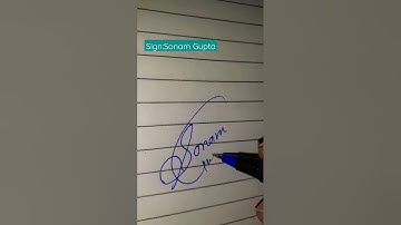 Sonam Gupta name signature ❤ #calligraphy #shorts #ytshorts