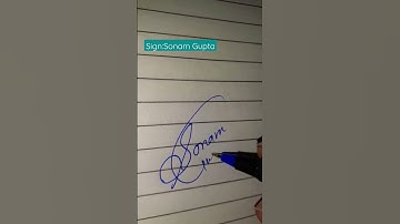 Sonam Gupta name signature ❤ #calligraphy #shorts #ytshorts