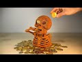 Skeleton coin bank  restoration
