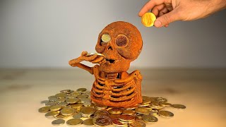 Skeleton Coin Bank  Restoration
