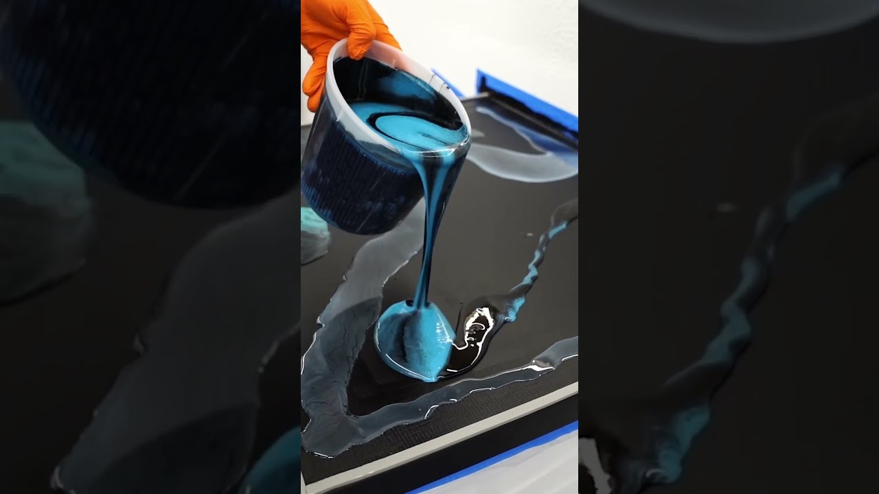 Epic Epoxy Transformation Blue Black Countertops 