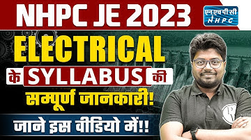 NHPC JE 2023 | Electrical Syllabus | Complete Details