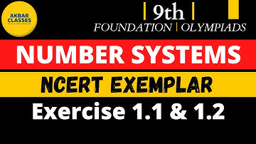Class 9 | Number Systems | NCERT Exemplar Problems | Exercise 1.1 and 1.2