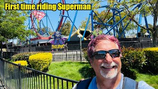 Six Flags Discovery Kingdom May visit | Superman POV and park updates @bayareaattractions