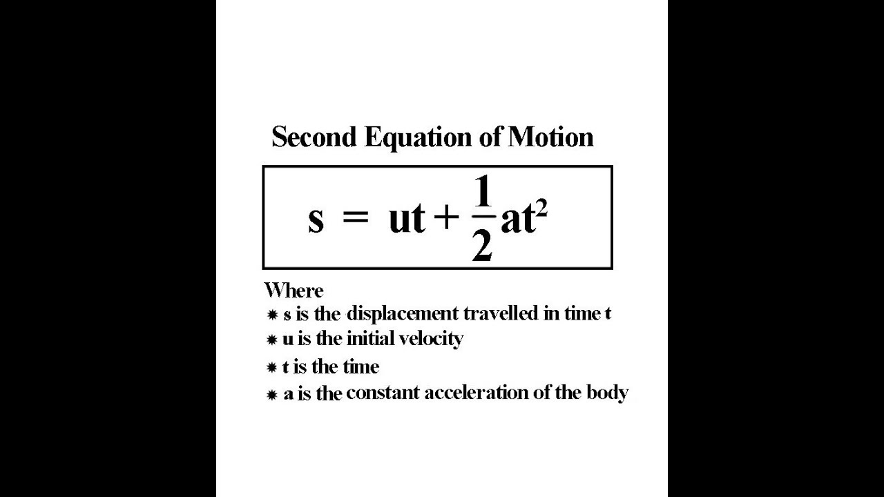 Second Equation of Motion YouTube