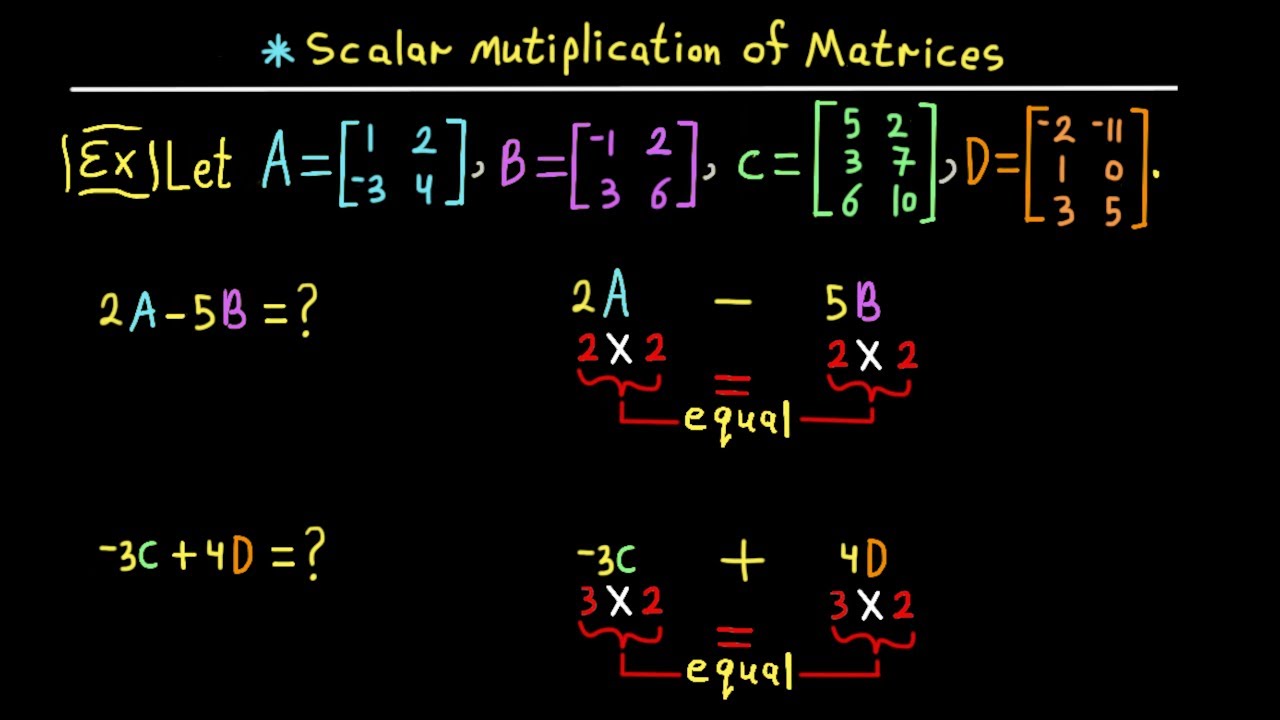 scalar and matrix multiplication assignment edgenuity