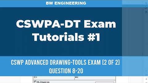 CSWPA-DT(Drawing Tools) Exam Practice | Part-II (Question 8-20) | Solidworks Certificate