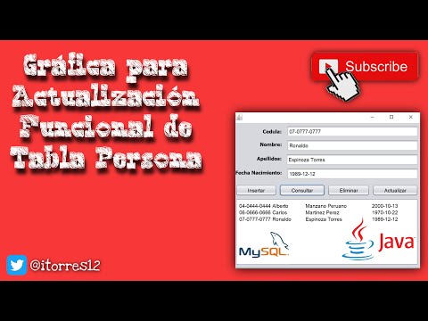Clase #12 - Interfaz Gráfica para Actualización Especial de Tabla Persona con MySQL desde JAVA