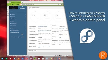 How to install Fedora 27 Server + Static ip  + LAMP SERVER + webmin admin panel