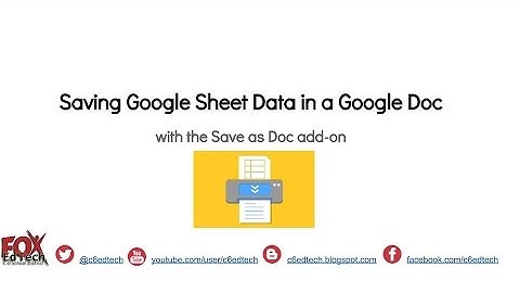 Save Google Sheet Data in a Google Doc