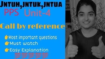 #jntuh #jntuk #jntua #pps #call #by #reference #very #important💯👍😍 #programmingforproblemsolving