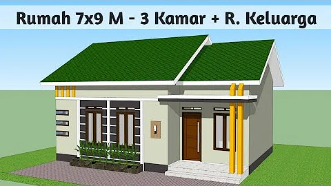 DESAIN RUMAH MINIMALIS 9X7 METER DENGAN 3 KAMAR TIDUR