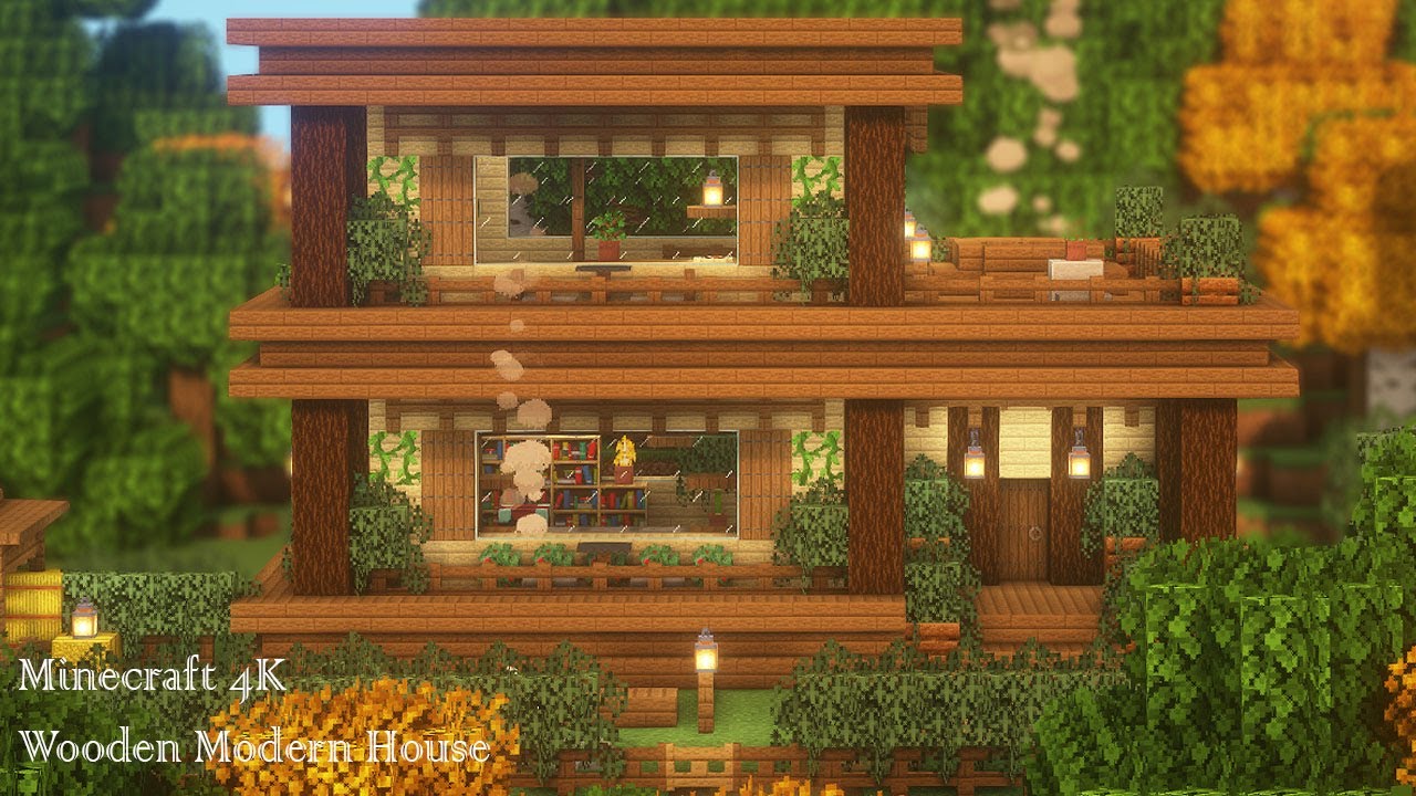 Minecraft Tutorial - CASA SIMPLES FEITA DE MADEIRA  Minecraft cottage,  Minecraft modern, Minecraft house designs