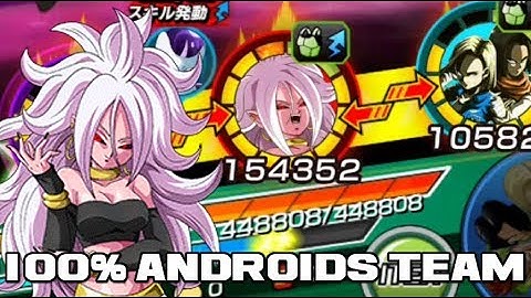 FULL POWER! 100% ANDROIDS CATEGORY TEAM Dragon Ball Z Dokkan Battle