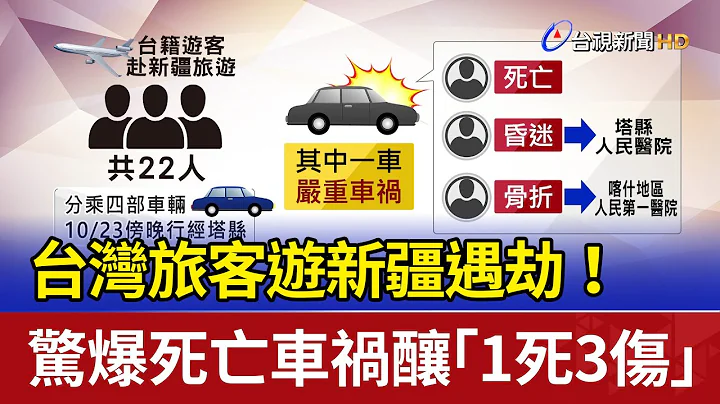 台湾旅客游新疆遇劫！ 惊爆死亡车祸酿「1死3伤」 - 天天要闻