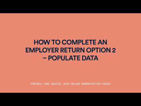 How to Complete an Employer Return — Populate Data